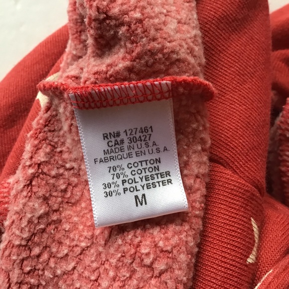 WILDFOX FOOTBALL STAR HUTTON HOODIE IN RED SIZE MEDIUM - Picture 13 of 15